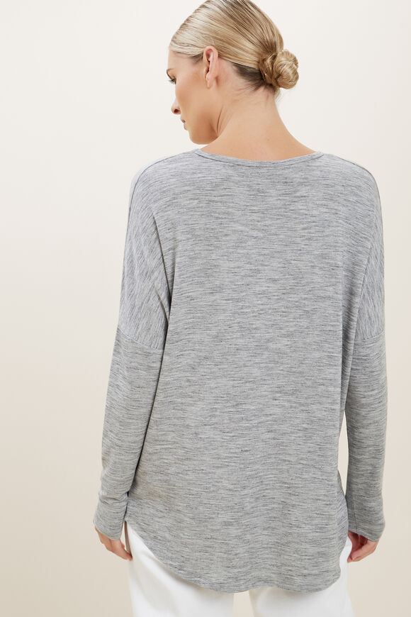 Spacedye Hi-Low Sweater  Stormy Grey Spacedye  hi-res