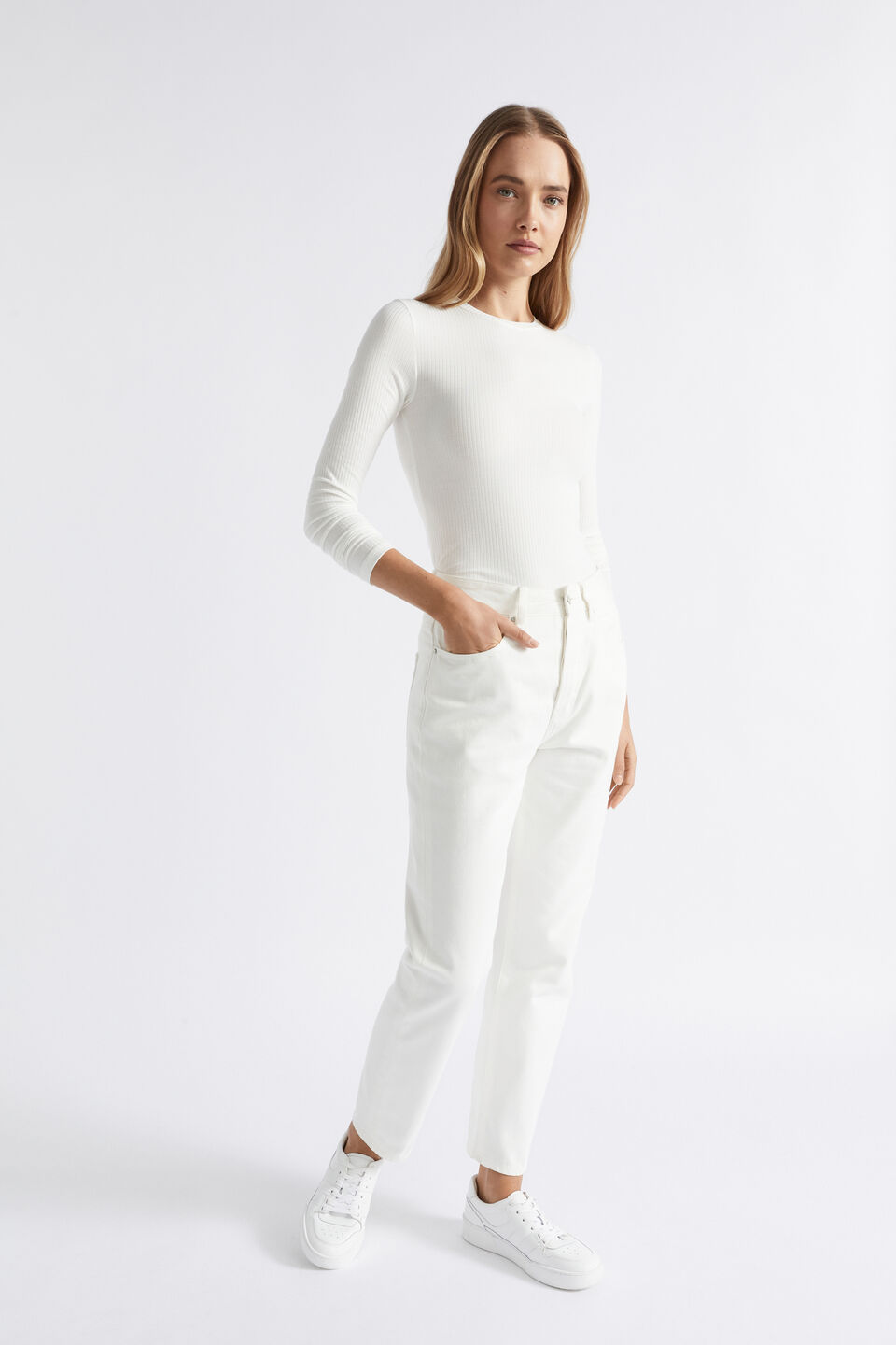 Core Slim Leg Rigid Jean  Cloud Cream