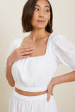 Broderie Crop Blouse  Whisper White  hi-res