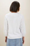 Blouson Sleeve Top  Whisper White  hi-res