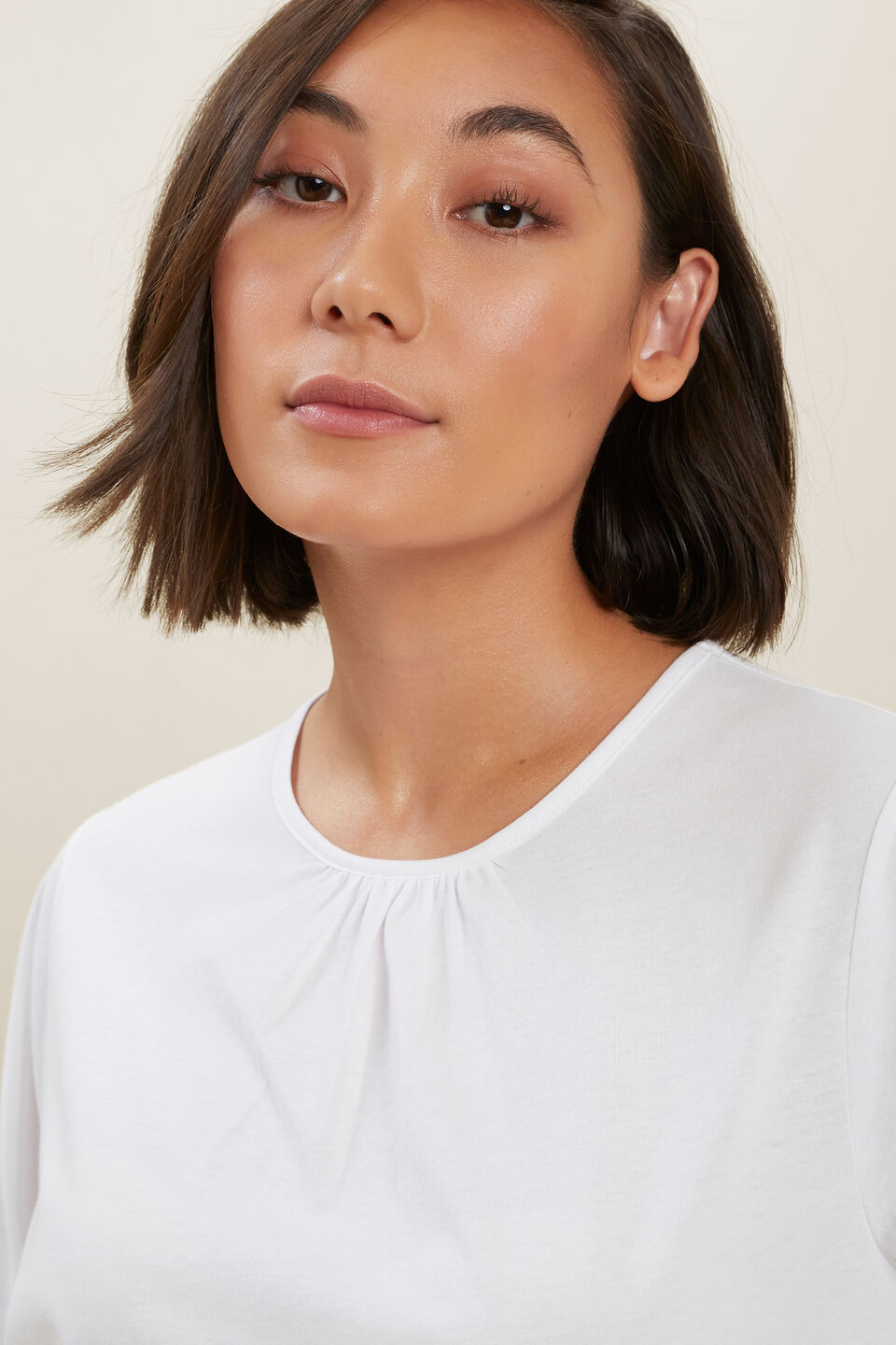 Blouson Sleeve Top  Whisper White
