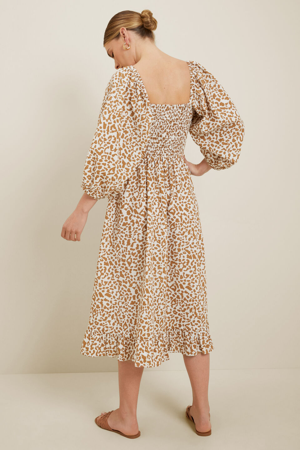 Ocelot Textured Midi Dress  Sienna Ocelot
