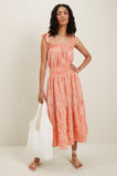 Textured Tiered Skirt  Coral Rose Floral  hi-res