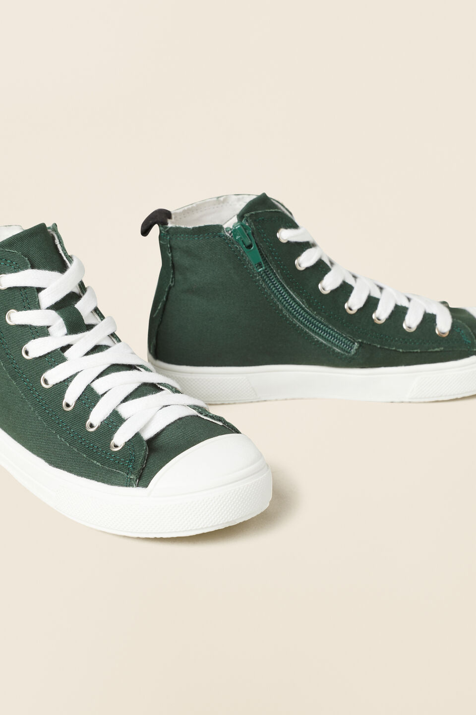 Canvas High Top  Pine Green