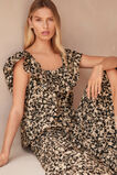 Floral Frill Sleeve Top  Neutral Floral  hi-res