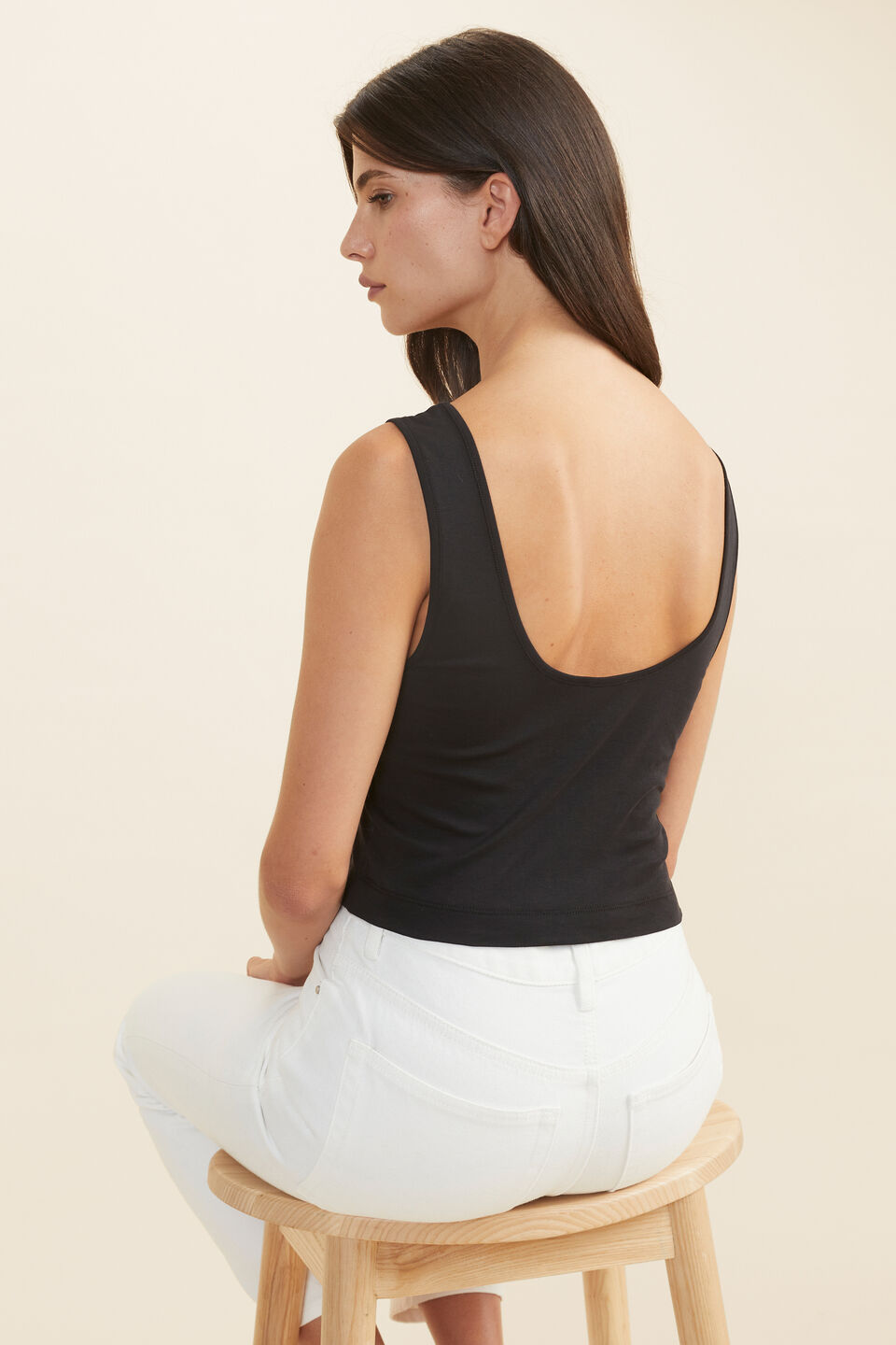 Layering Crop Top  Black
