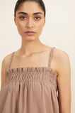 Self Stripe Midi Dress  Mocha Brown  hi-res