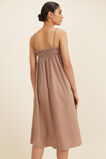 Self Stripe Midi Dress  Mocha Brown  hi-res