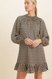 Geo Shirred Mini Dress  Geo  hi-res