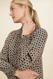 Geo Shirred Mini Dress  Geo  hi-res