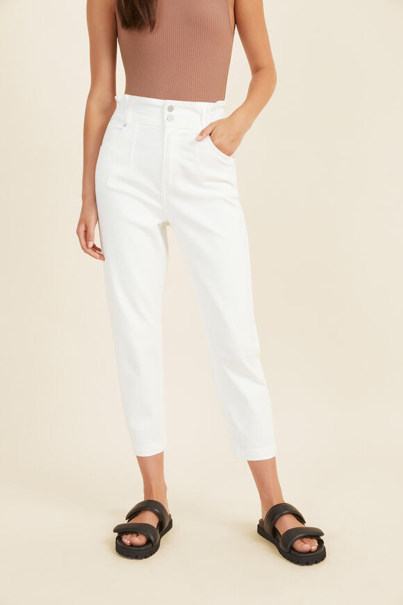 Paperbag Waist Jean  Cloud Cream  hi-res