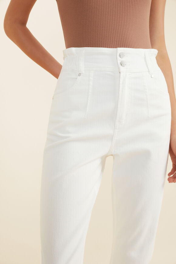 Paperbag Waist Jean  Cloud Cream  hi-res