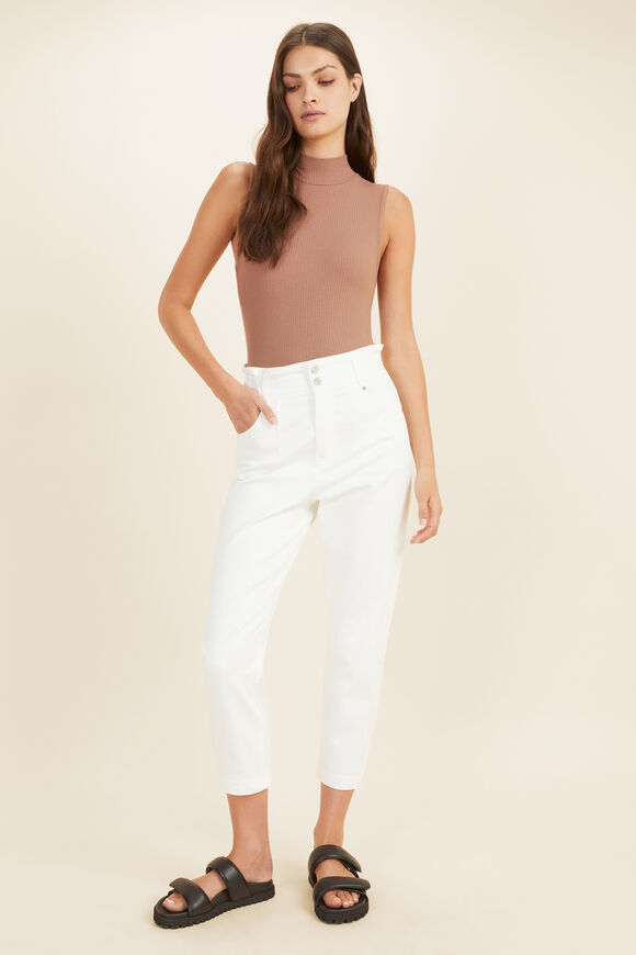 Paperbag Waist Jean  Cloud Cream  hi-res