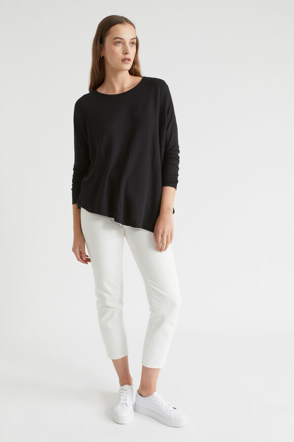 Core Asymmetrical Sweat  Black  hi-res