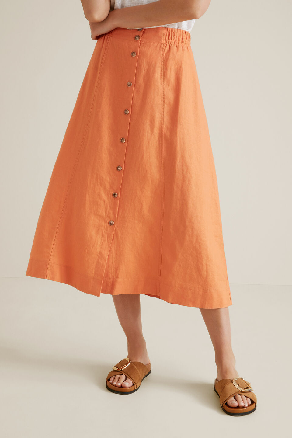 Linen Flowing Skirt  