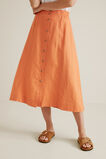 Linen Flowing Skirt    hi-res