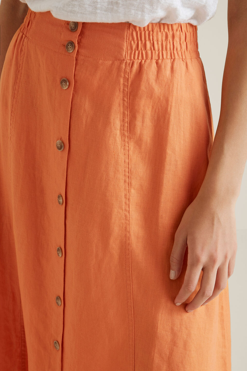 Linen Flowing Skirt  