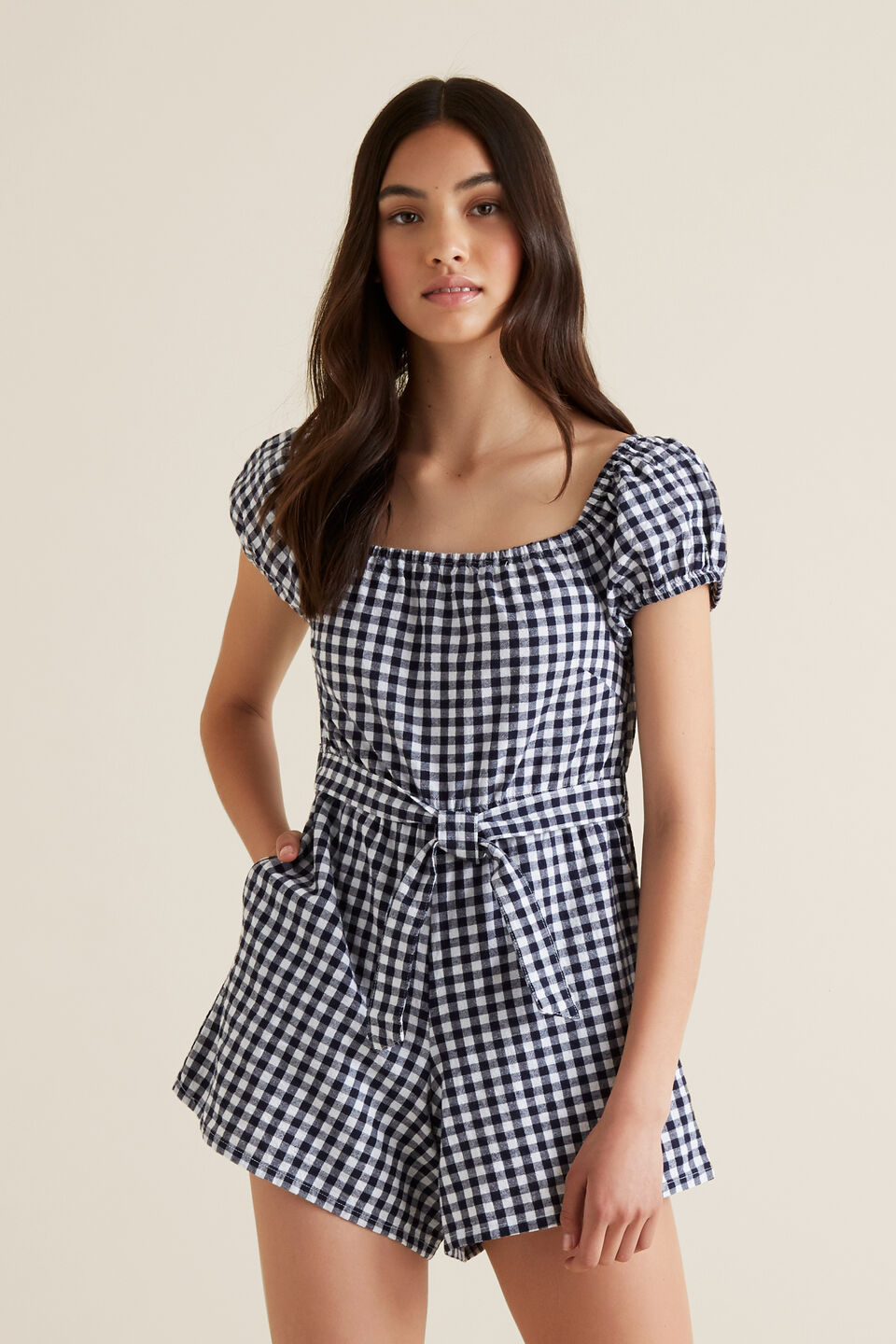 Gingham Romper Seed Heritage
