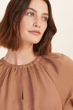Tie Waist Mini Dress  Acorn Brown  hi-res
