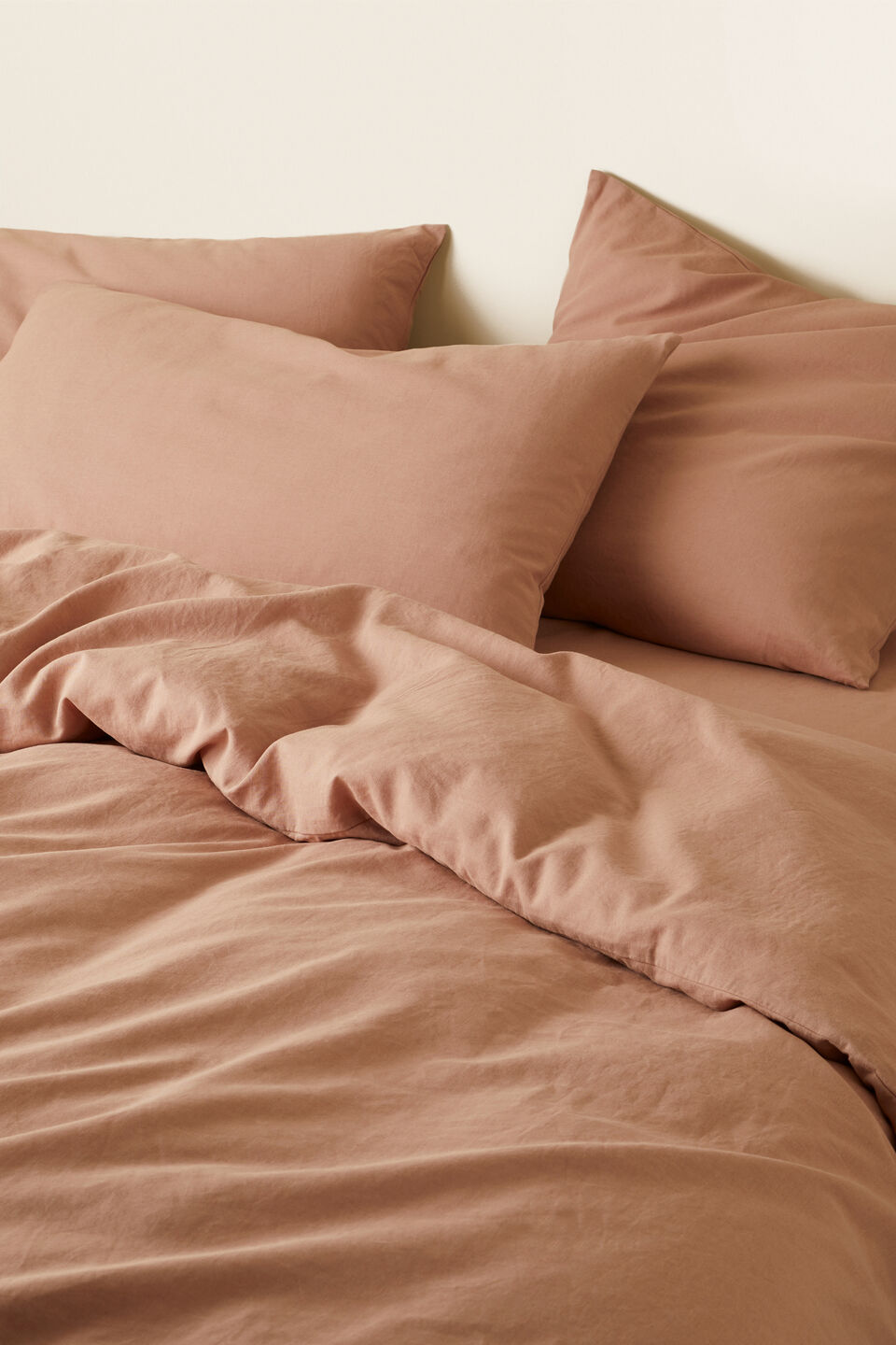 Alba Queen Duvet Cover  Chalk Pink