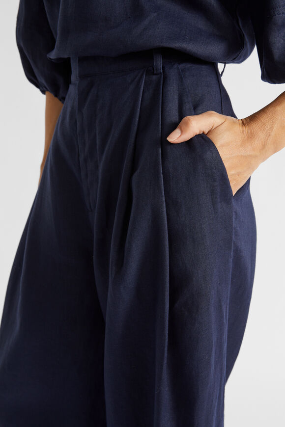 Linen Palazzo Pant  Midnight Sky  hi-res
