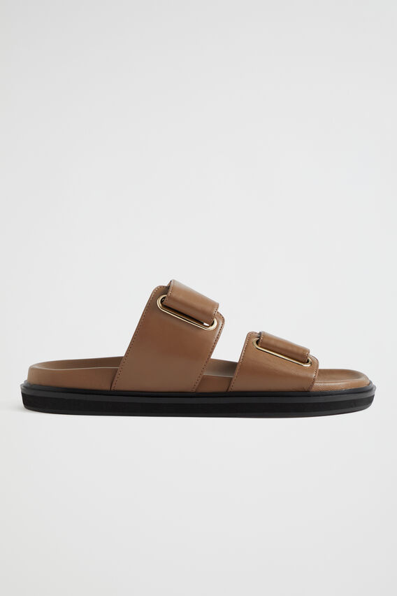 Phoebe Leather Footbed Slide  Malt  hi-res