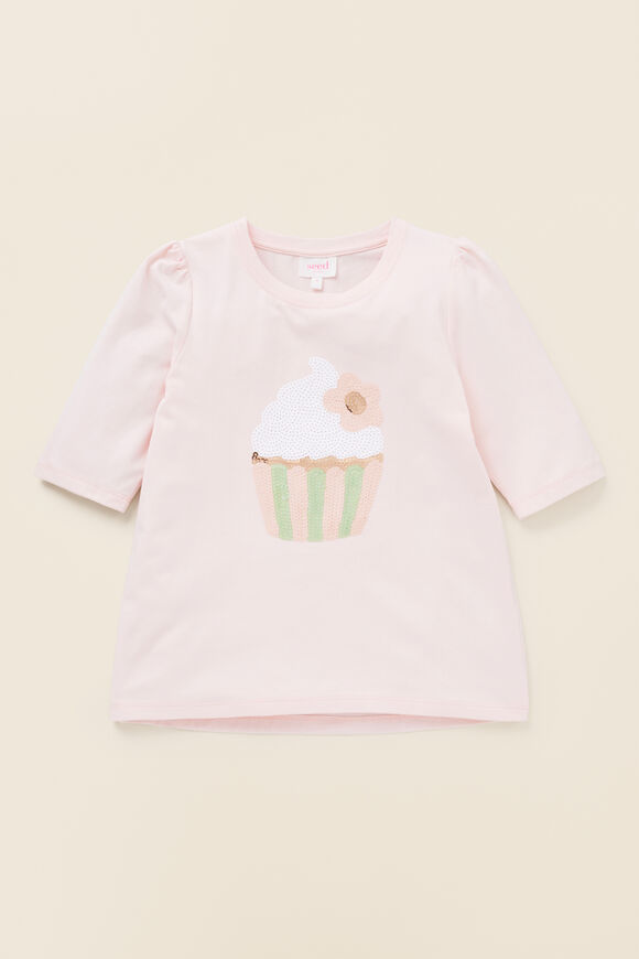 Cupcake Sequin Tee  Dusty Rose  hi-res