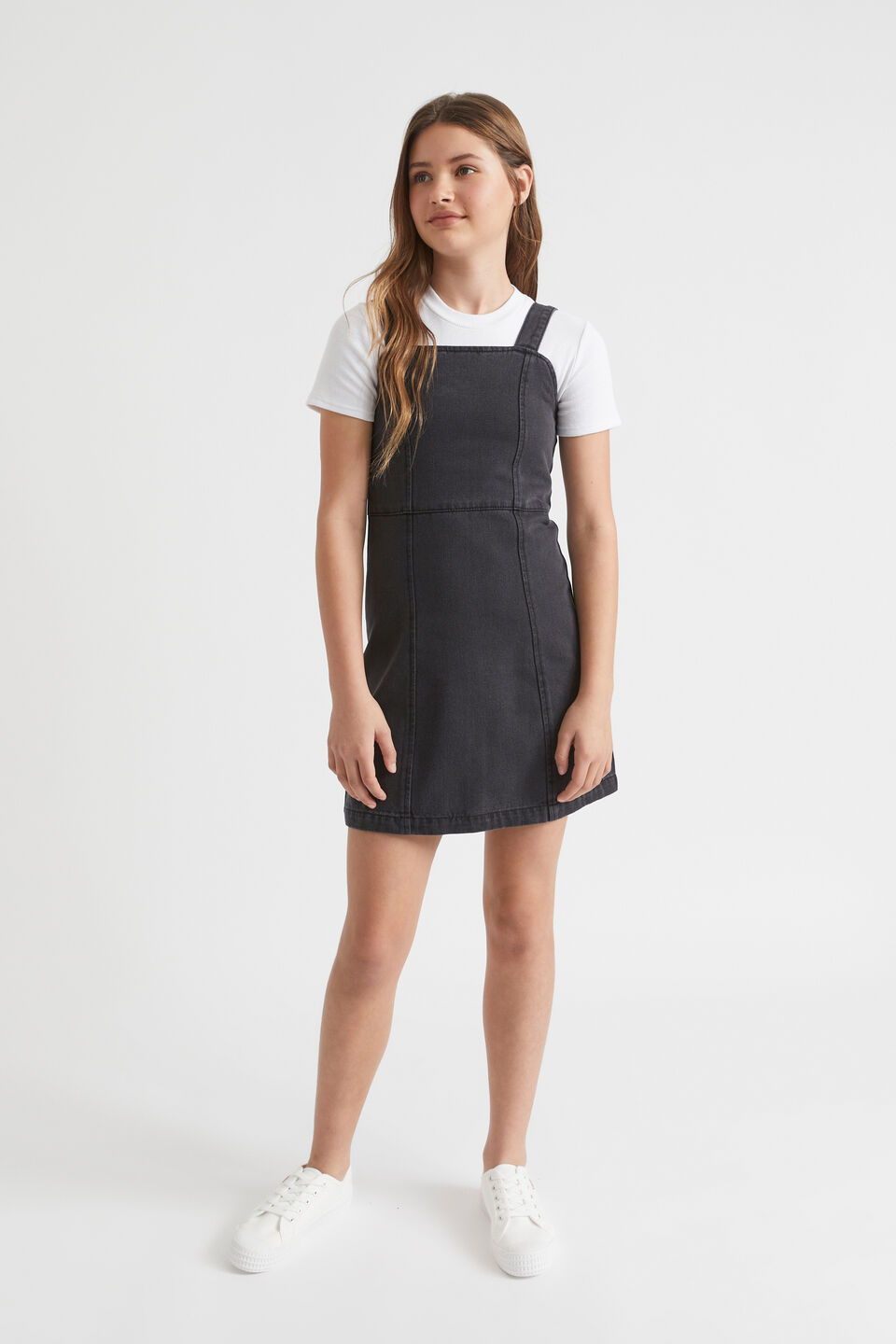 Denim A-Line Dress  Black Wash