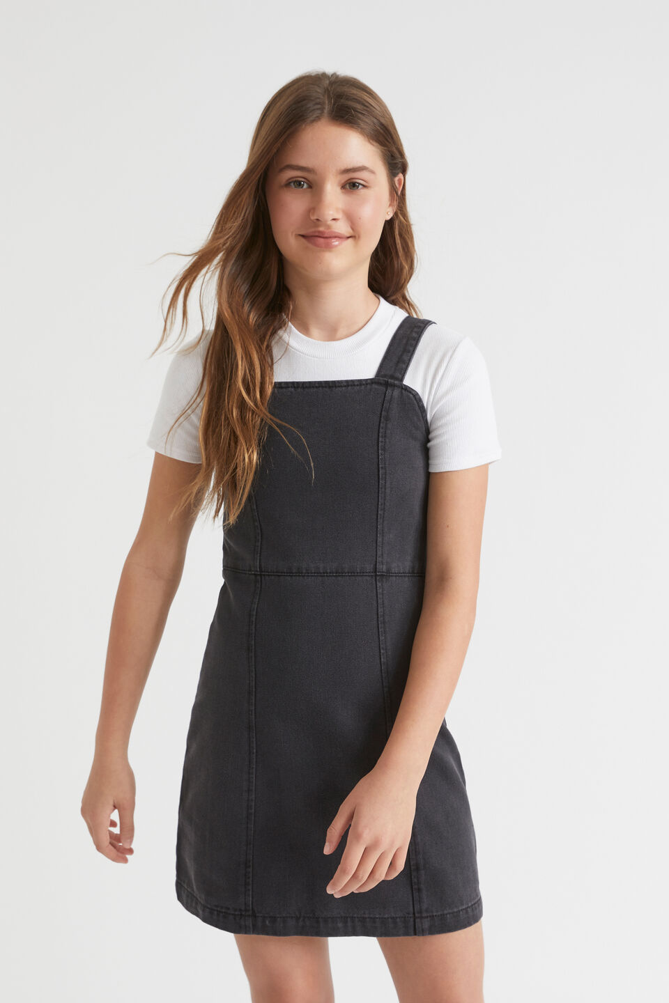 Denim A-Line Dress  Black Wash