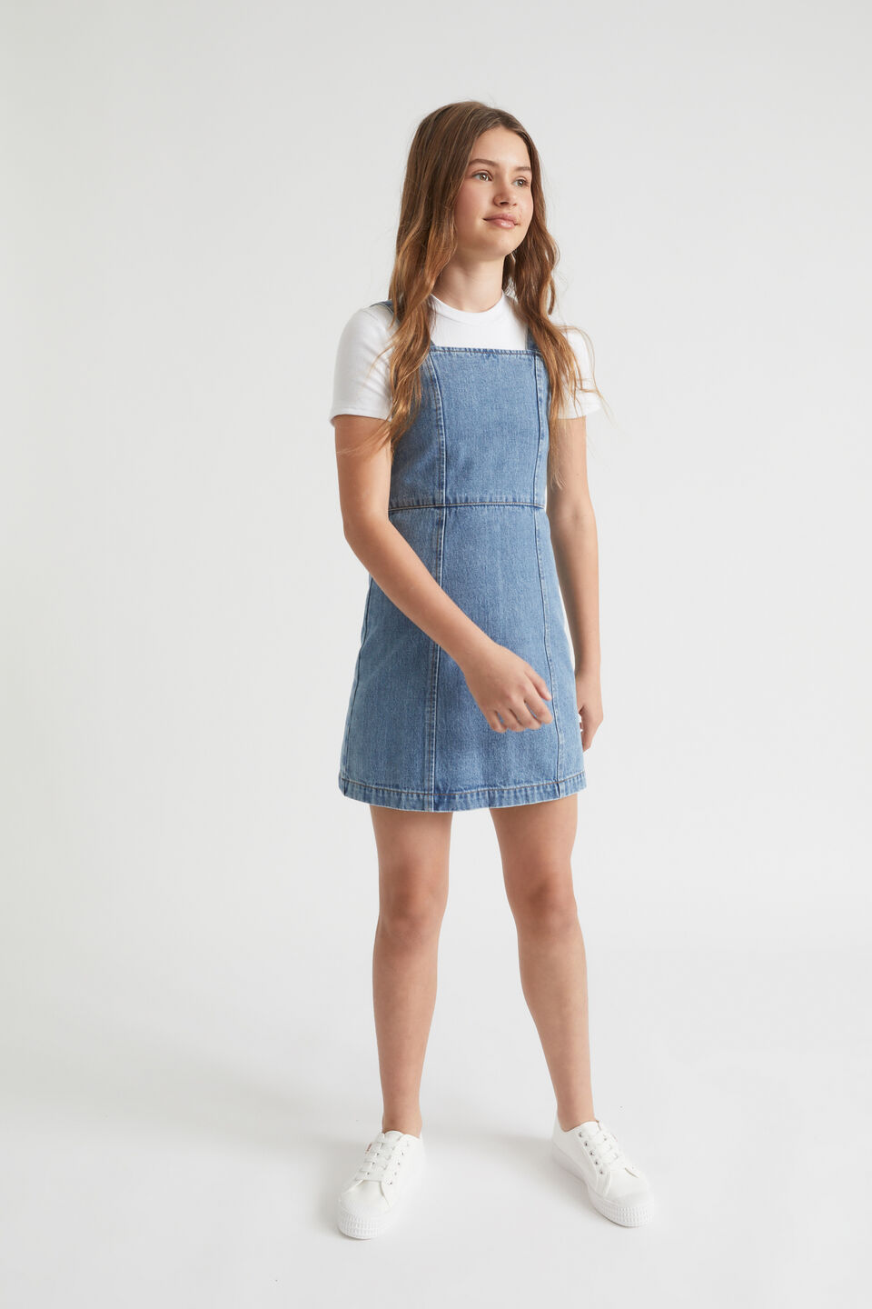 Denim A-Line Dress  Bright Sky