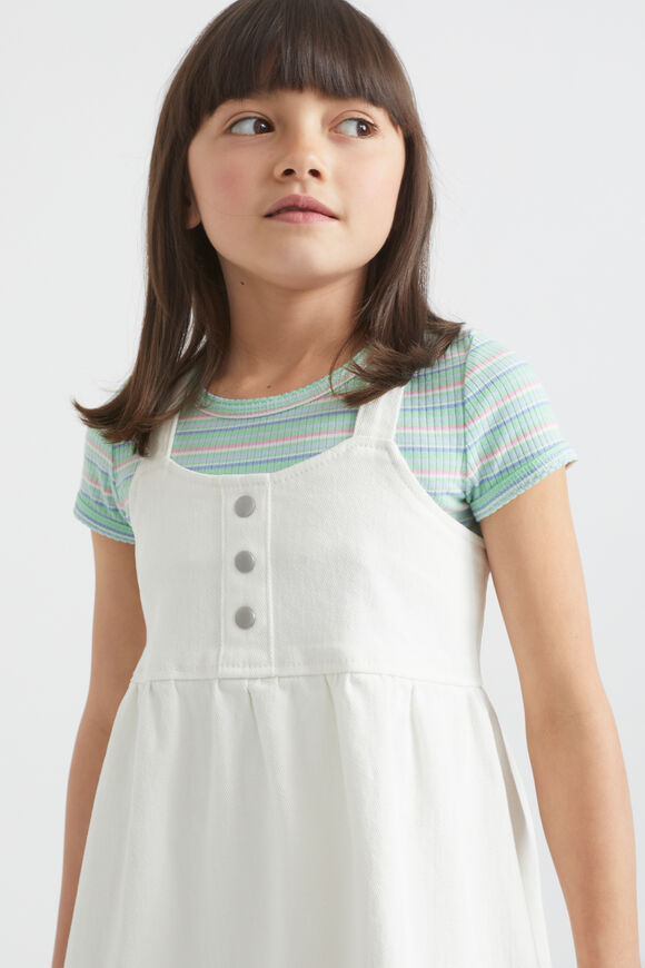 Denim Pinafore  Vintage White Wash  hi-res