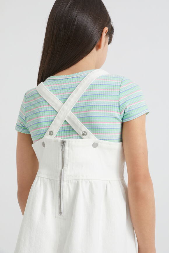 Denim Pinafore  Vintage White Wash  hi-res
