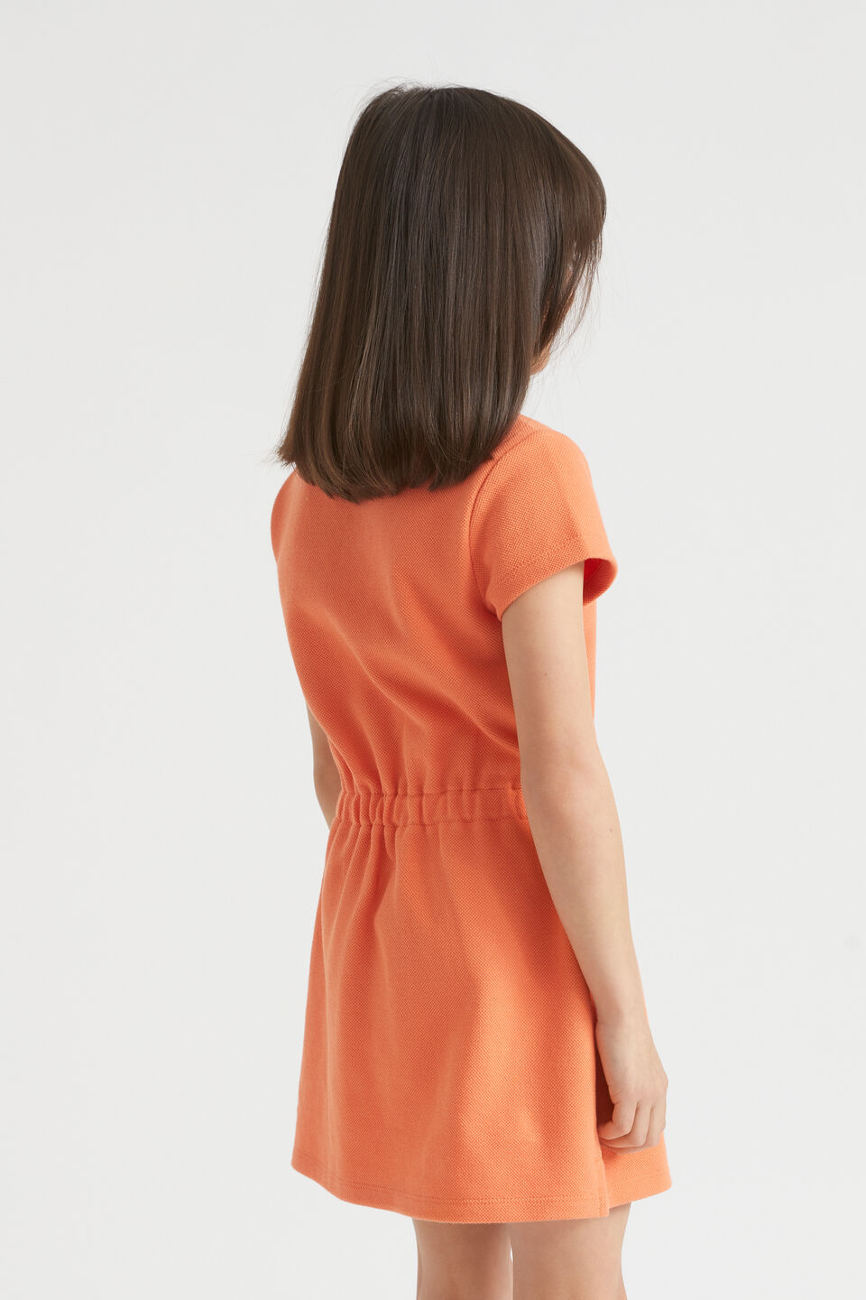 Core Pique Logo Dress  Tangerine