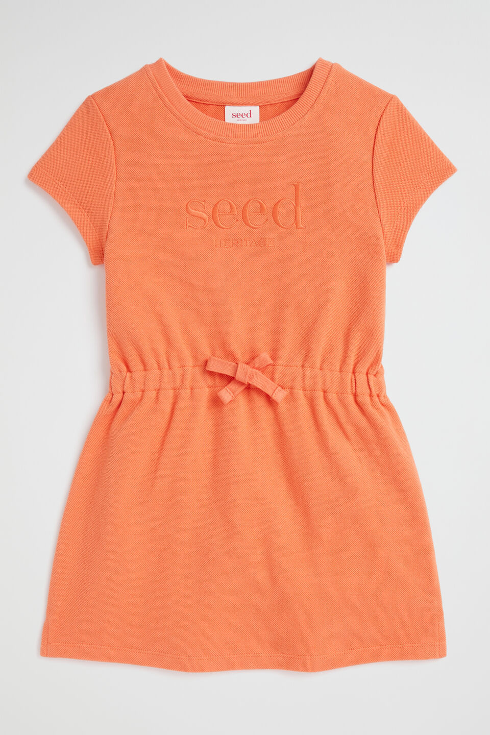 Core Pique Logo Dress  Tangerine