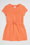 Core Pique Logo Dress  Tangerine  hi-res
