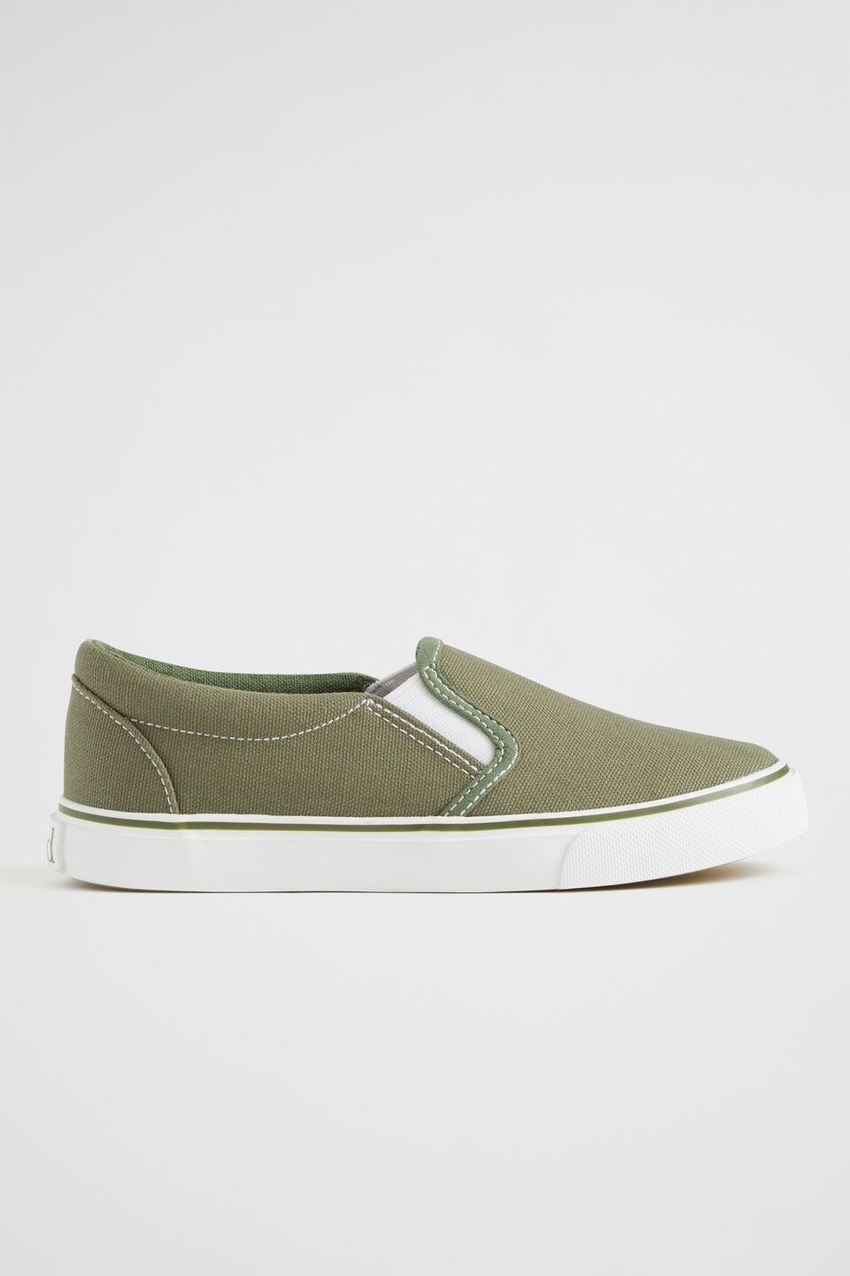 Canvas Slip On  Crocodile Green