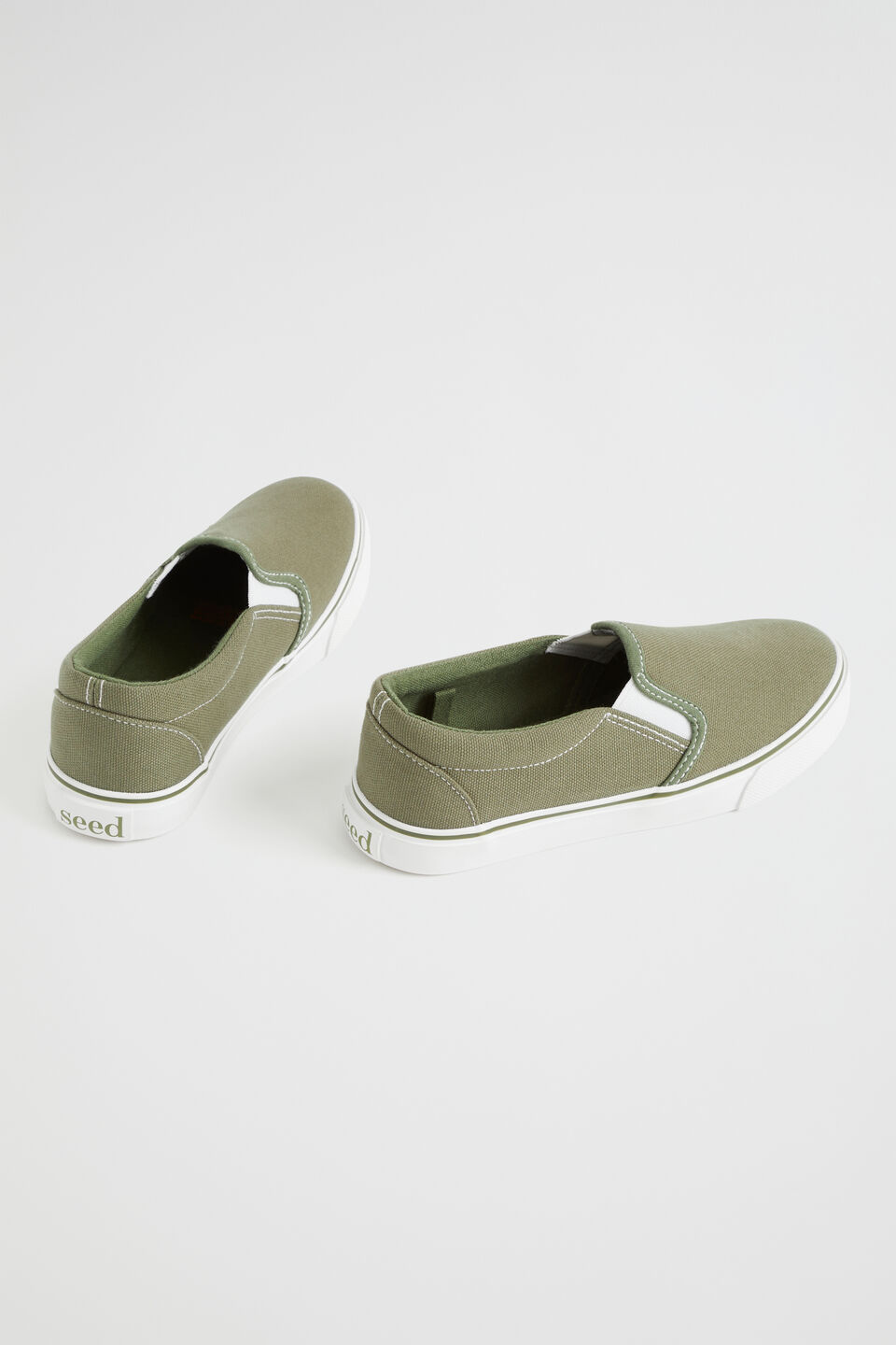 Canvas Slip On  Crocodile Green