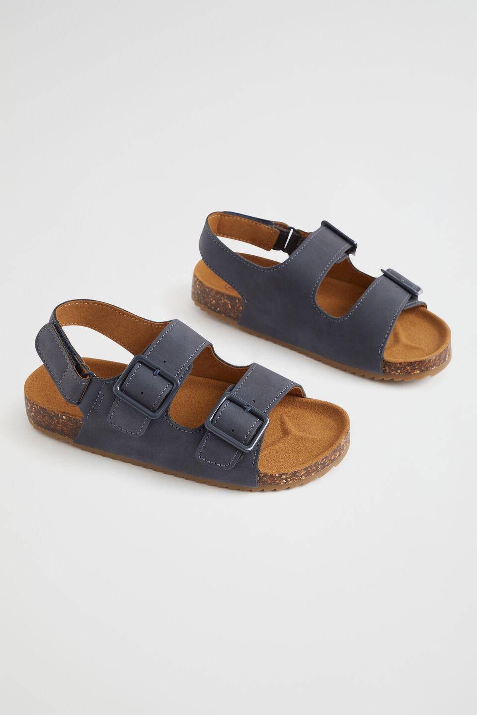 Summer Double Buckle Slide  Navy