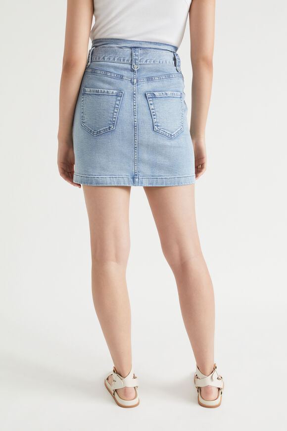 Belted Denim Mini Skirt  Sapphire Wash  hi-res