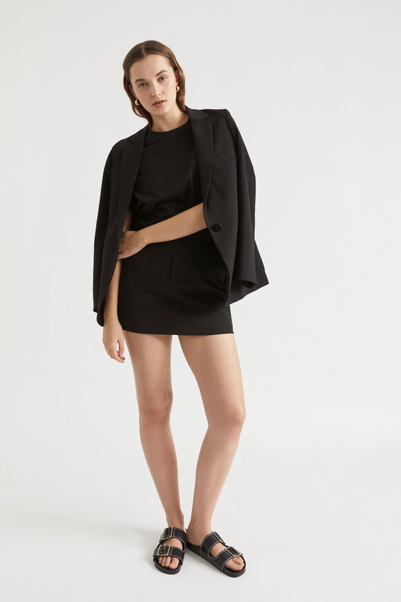 Mini Suit Skirt  Black  hi-res