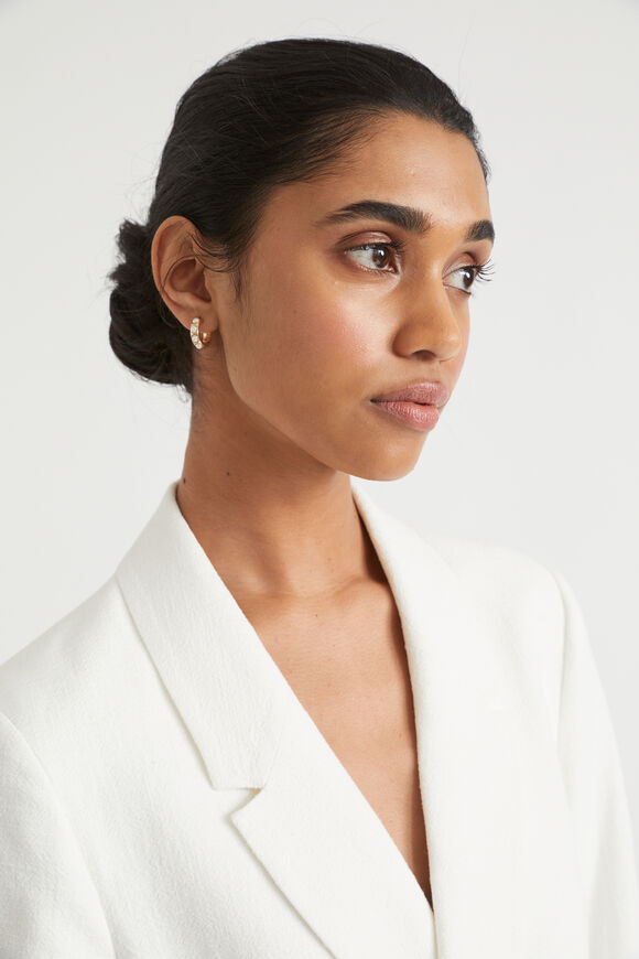 3 Pack Pearl Earrings  Gold  hi-res