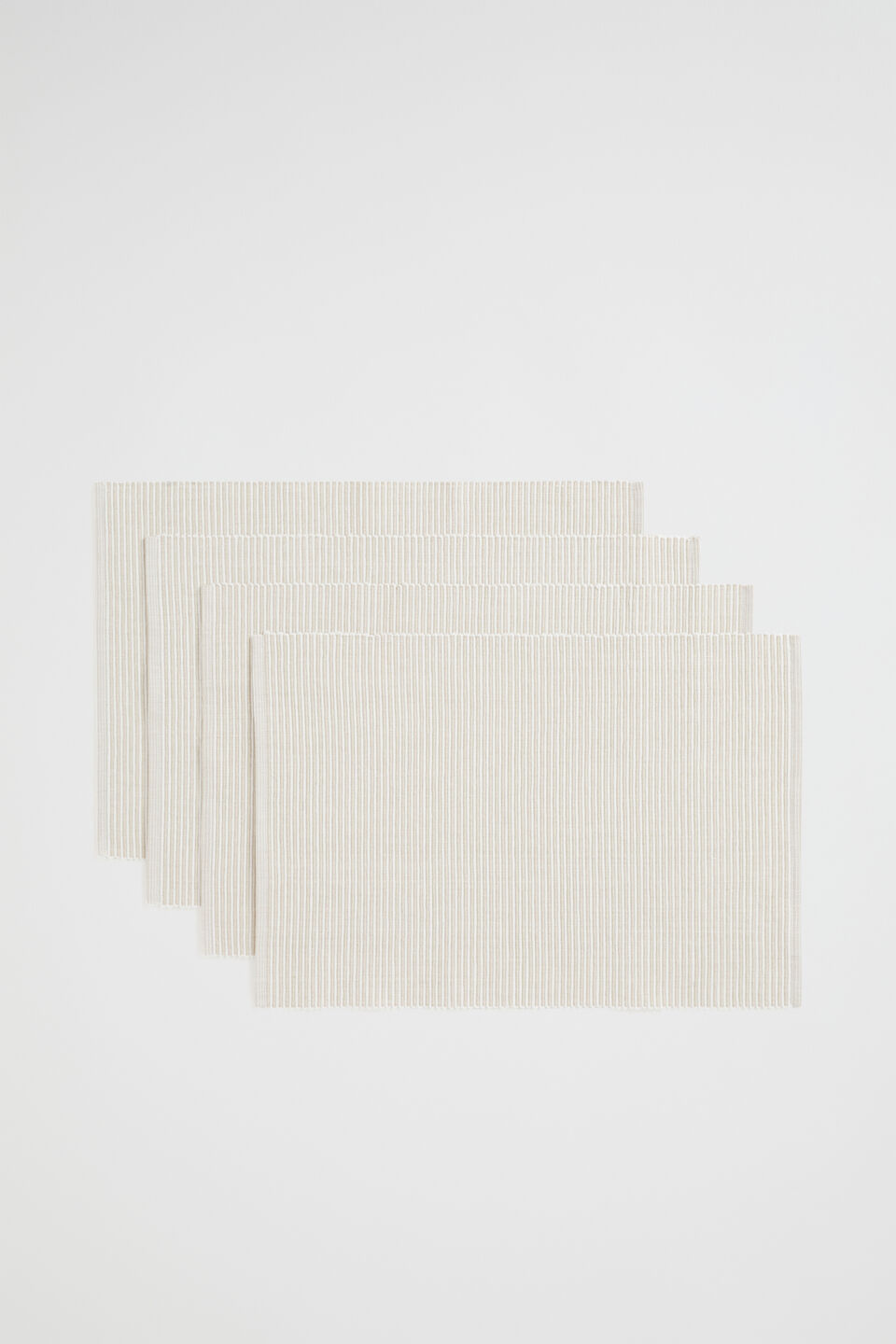 Stripe Rib Placemat Set of 4  Stone