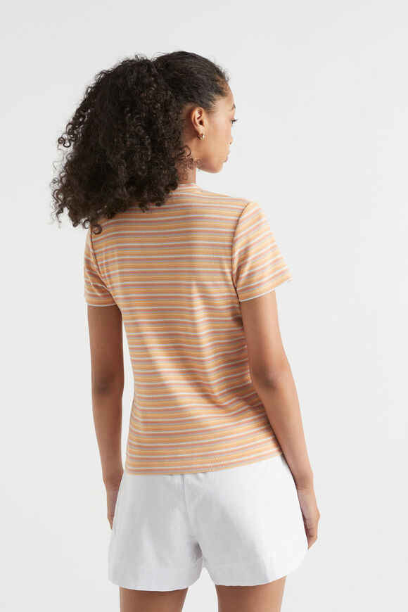 Rib Stripe Tee  Passiona  hi-res