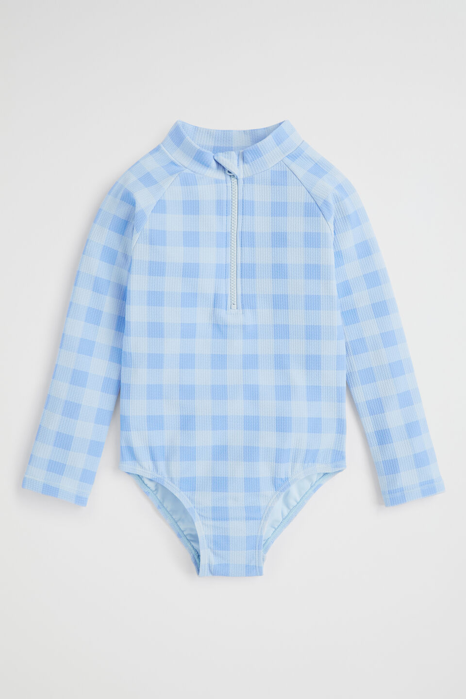 Gingham Rashsuit  Blue Iris