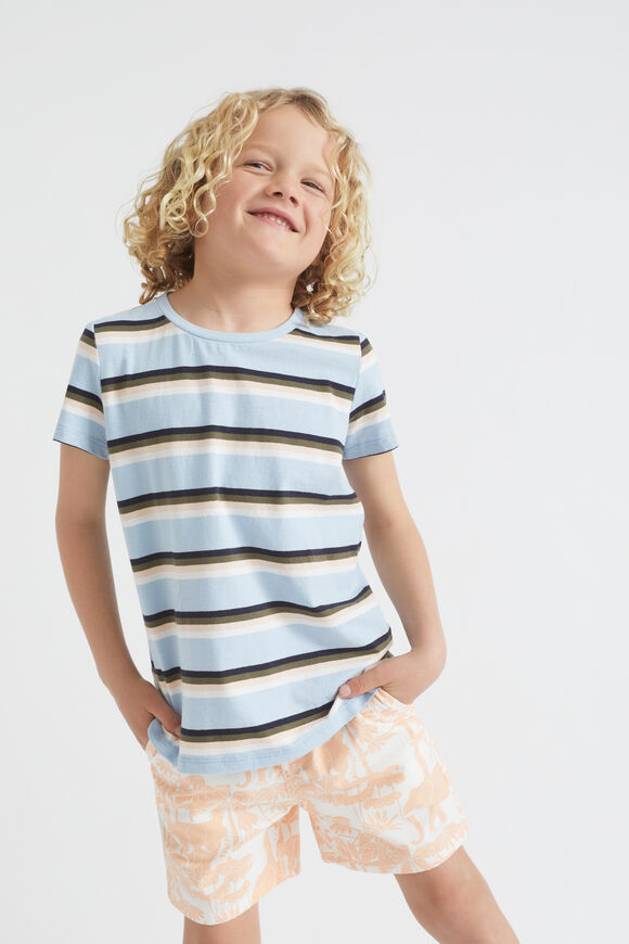 Stripe Tee  Pale Blue  hi-res