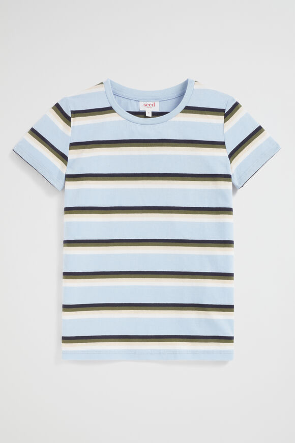 Stripe Tee  Pale Blue  hi-res
