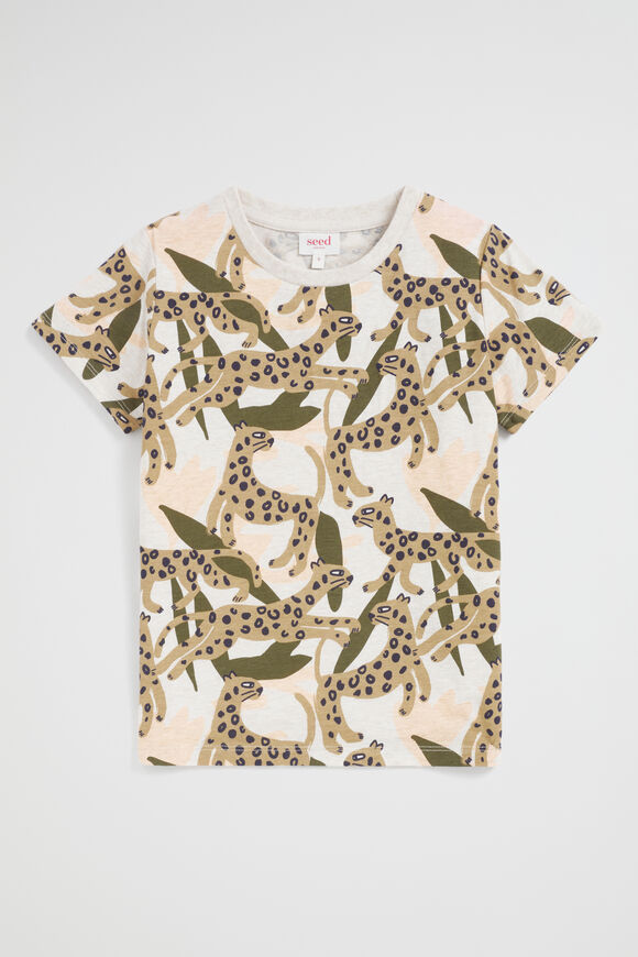 Cheetah Tee  Oat Marle  hi-res