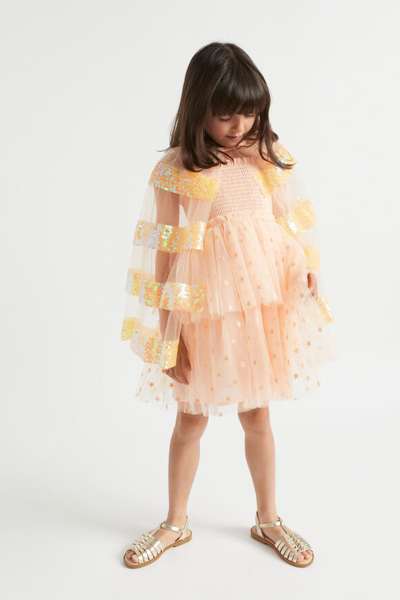 Sequin Party Cape  Flamingo  hi-res