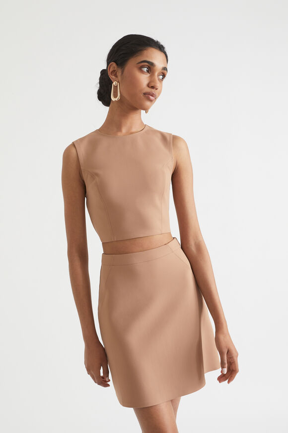 Scuba A Line Mini Skirt  Rose Taupe  hi-res