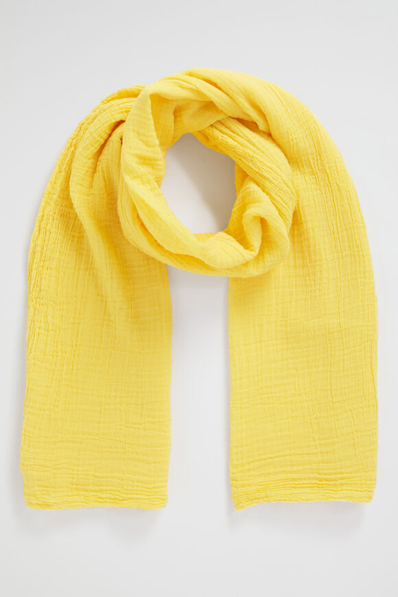 Cotton Cheesecloth Scarf  Gold Amber  hi-res